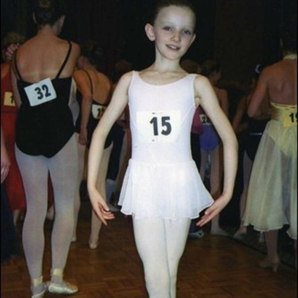 Kate Stanforth competing at an international dance awards at eight years old. Photo courtesy of Stanforth.