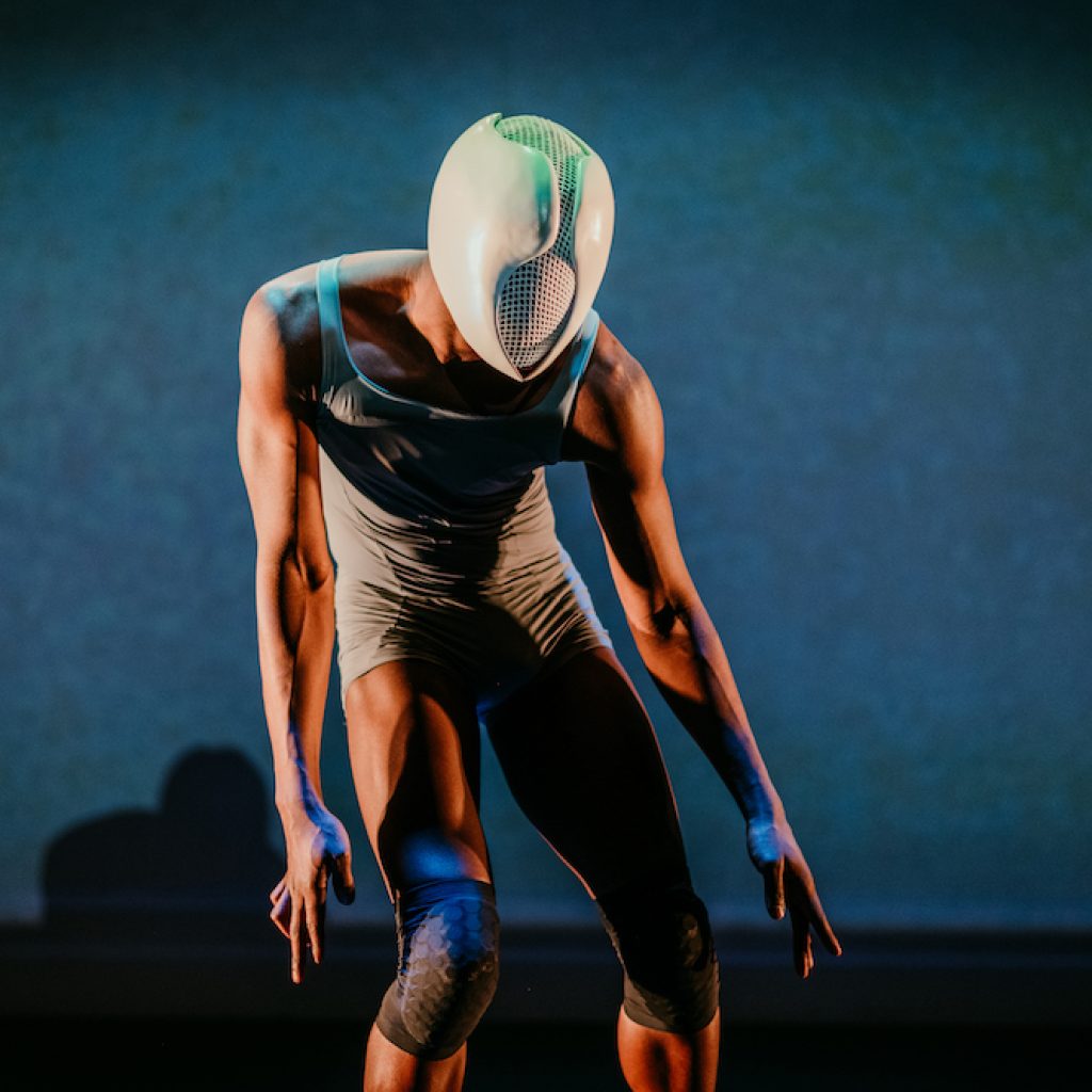 Neon Dance's Kelvin Kilonzo performing in 'Last and First Men'. Photo by Miles Hart Photography.