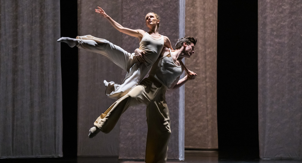 Madison Bailey and Calvin Richardson in Crystal Pite's 'Light of Passage'. Photo by Tristram Kenton.