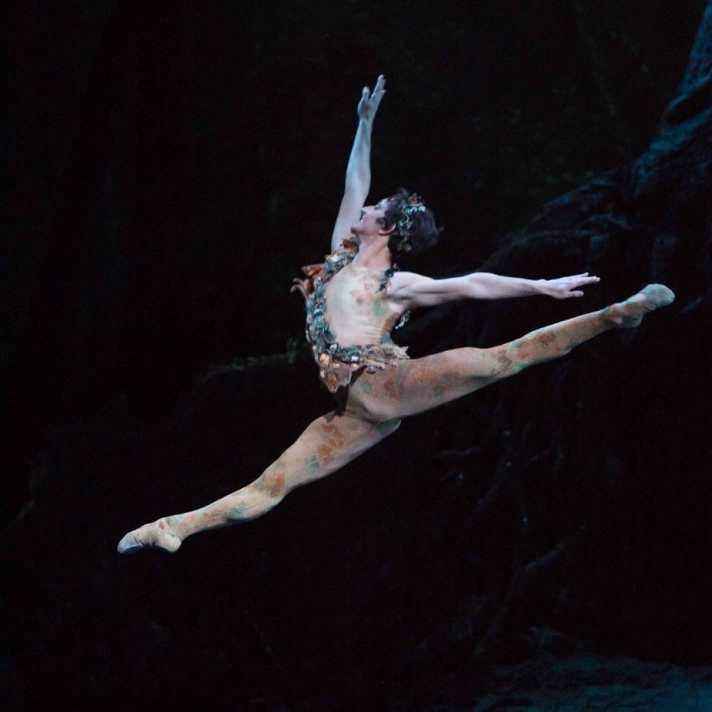 The Royal Ballet First Soloist Valentine Zucchetti as Puck in 'The Dream'. Photo by Tristram Kenton.