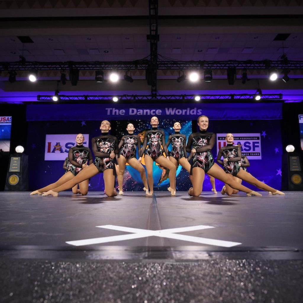 A dance team at The Dance Worlds. Photo by Action Moments Photography.