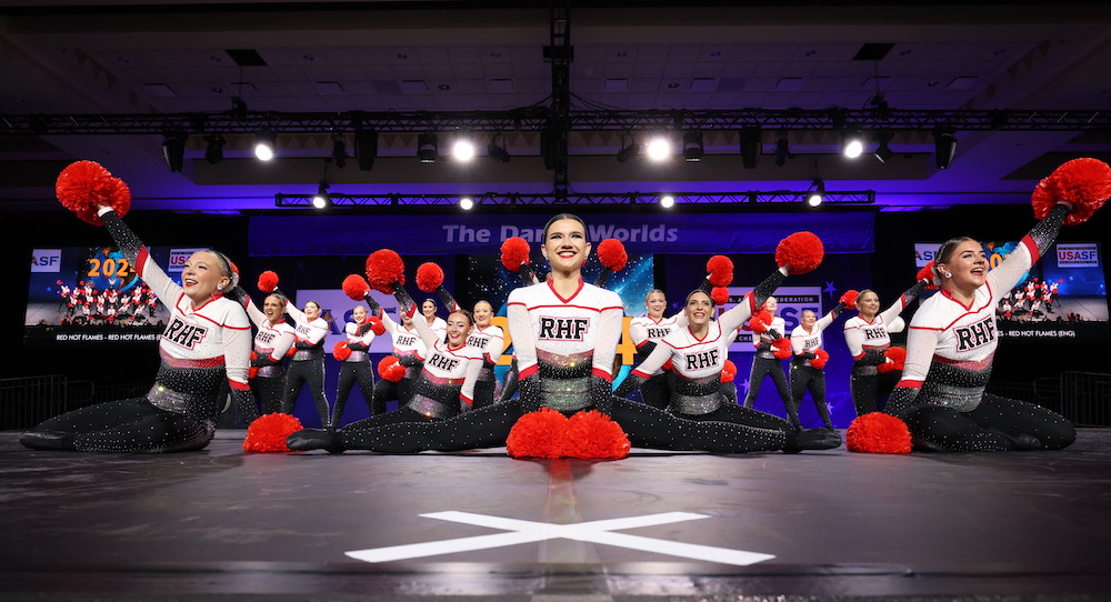 A dance team at The Dance Worlds. Photo by Action Moments Photography.