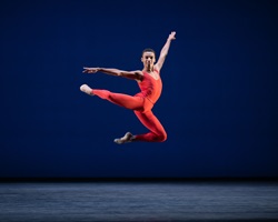 Emile Gooding in Concerto Grosso by Helgi Tómasson. ©2024 Royal Ballet School. Photographed by Photography by ASH.