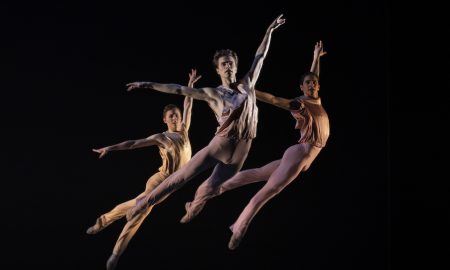 The Royal Ballet's James Large, Leo Dixon and Giacomo Rovero in Kyle Abraham's 'The Weathering.' Photo by Andrej Uspenski.