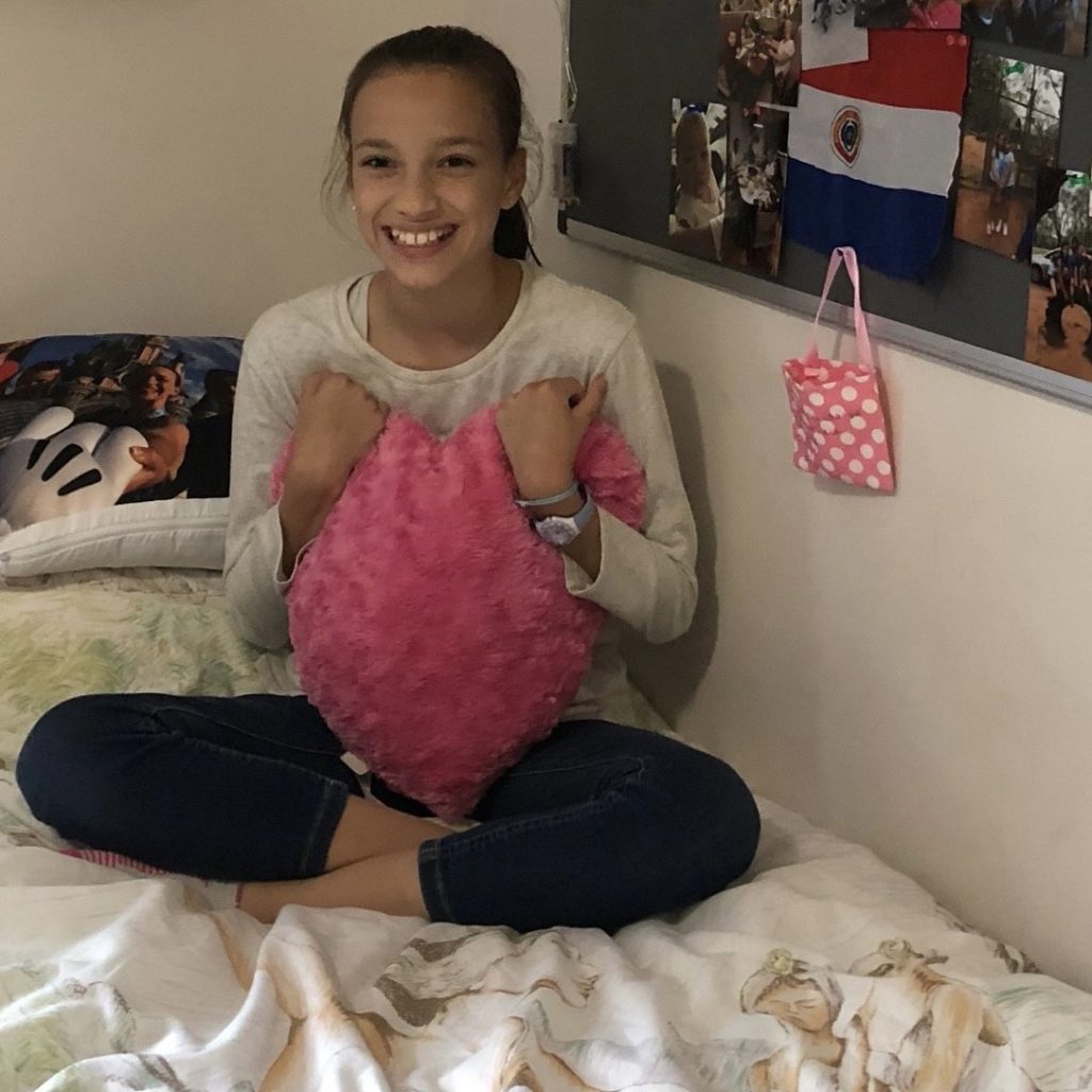 Daniela Guillen-Hall on her first day in Year 7 at Elmhurst Ballet School. Photo courtesy of Guillen-Hall.