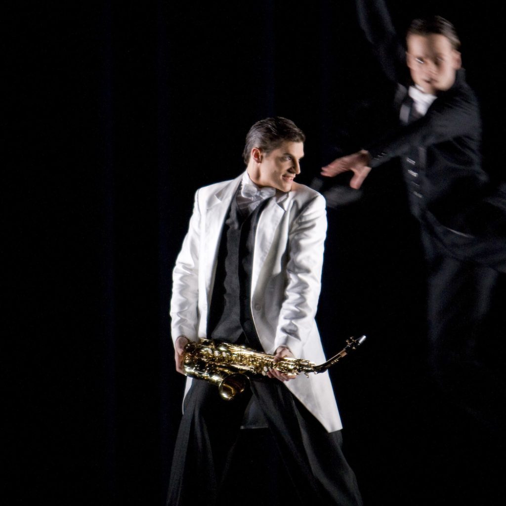 Dominic Antonucci as Apollo in David Bintley's 'The Orpheus Suite'. Photo by Bill Cooper.