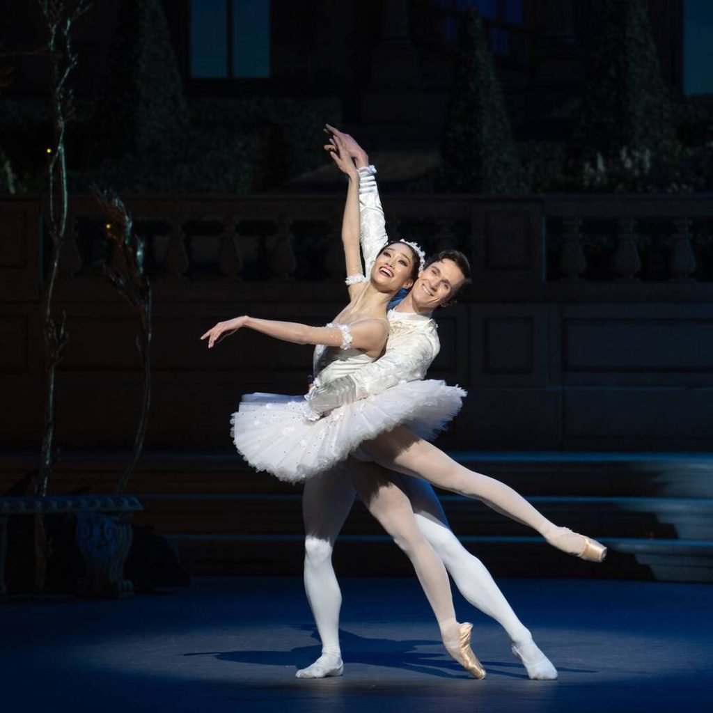 William Bracewell as the Prince and Fumi Kaneko as Cinderella in The Royal Ballet's 'Cinderella.' Photo by Andrej Uspenski.