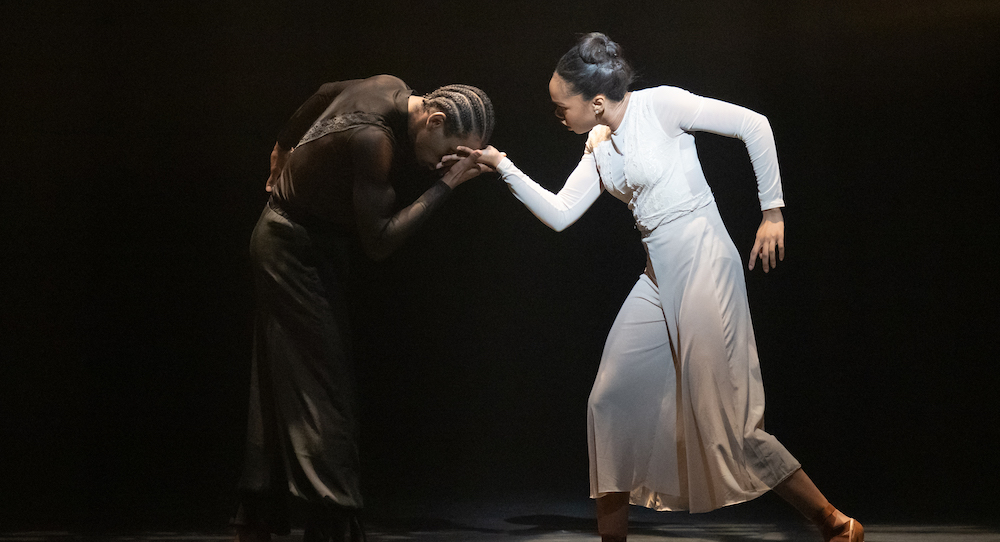 Dancers Acaoä de Castro and Taraja Hudson in Cassa Pancho's Ballet Black in Chanel DaSilva's 'A Shadow Work.' Photography by ASH.