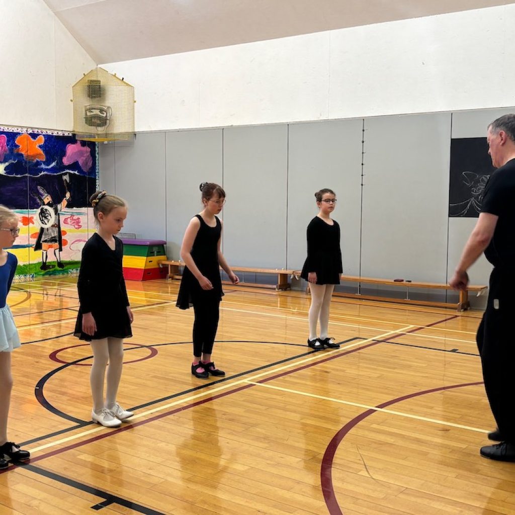 Matthew Lawrence and students at Shetland Community School of Ballet on Shetland Islands. Photo courtesy of Lawrence.