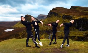 Students from SkyeDance photographed at The Quiraing, Isle of Skye. Photo courtesy of SkyeDance.