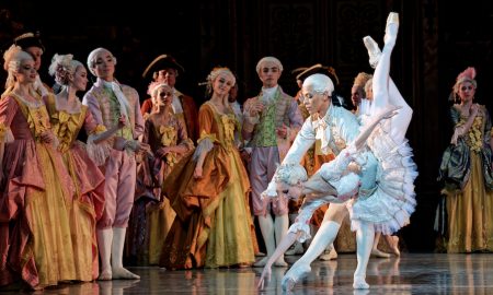 Bleuenn Battistoni and Guillaume Diop in Paris Opera Ballet's 'The Sleeping Beauty'. Photo by Agathe Poupeney.