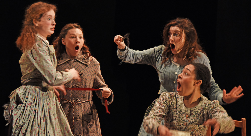Catherine Chalk, Imogen Elliott, Jade Kennedy and Grace Molony in 'Little Women'. Photo by Nobby Clark.