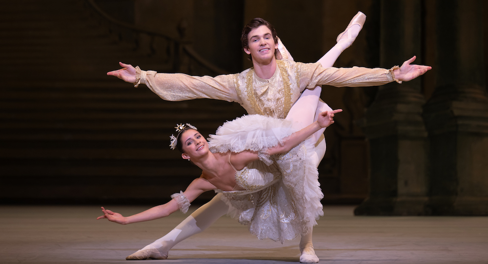 Aurora Chinchilla and Joe Parkinson in 'Aurora's Wedding', after Marius Petipa.