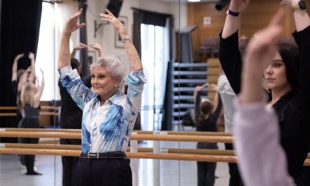Angela Rippon at The Royal Ballet School for Let's Dance ©2025 The Royal Ballet School. Photo by Rachel Cherry.