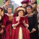Emily Lane as Anne Boleyn and Ensemble in 'Anne Boleyn The Musical' by Historalia Productions. Photo by David Watson Photography.