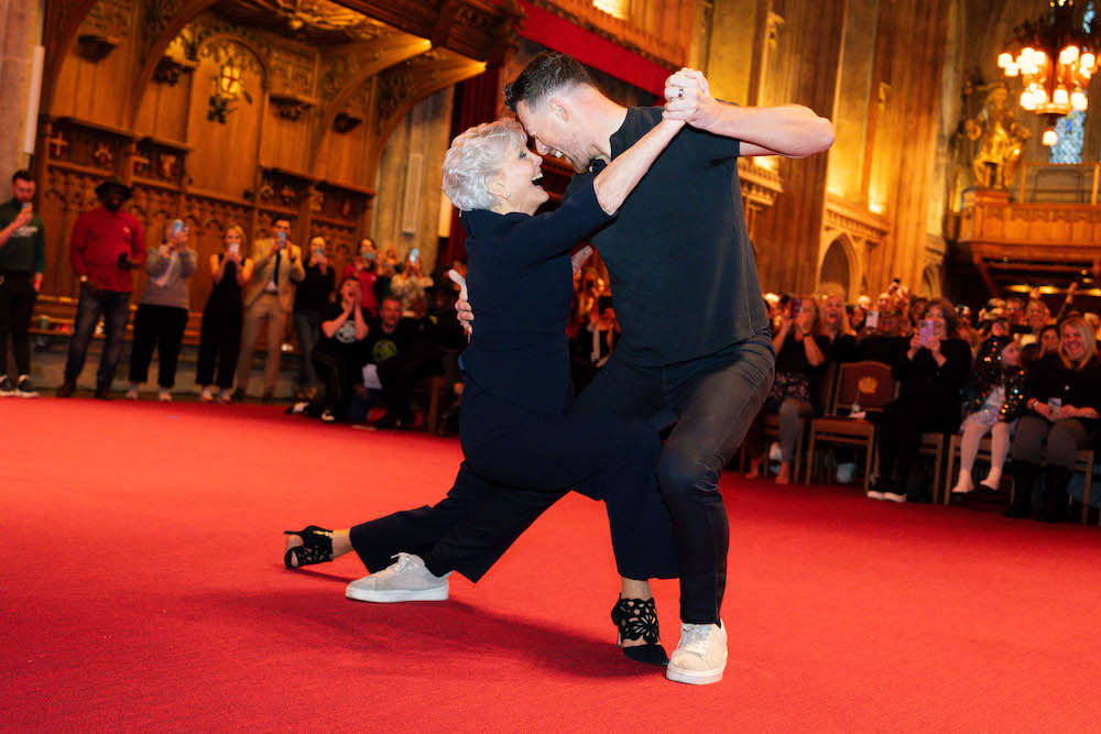 Angela Rippon and Kai Widdrington. Photo courtesy of the Royal Academy of Dance.