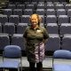 Linda Hunt, usher at The Hawth Theatre, West Sussex. Photo courtesy of Hunt.