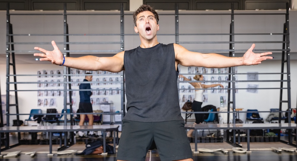 Marc Antolin (Leo Bloom) in rehearsal for 'The Producers.' Photo by Mark Senior.
