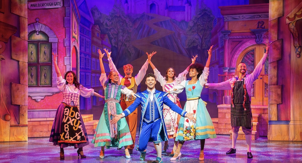 Charlie Stemp as Buttons and the Cinderella Ensemble in 'Cinderella.' Photo by Ian Olsson.