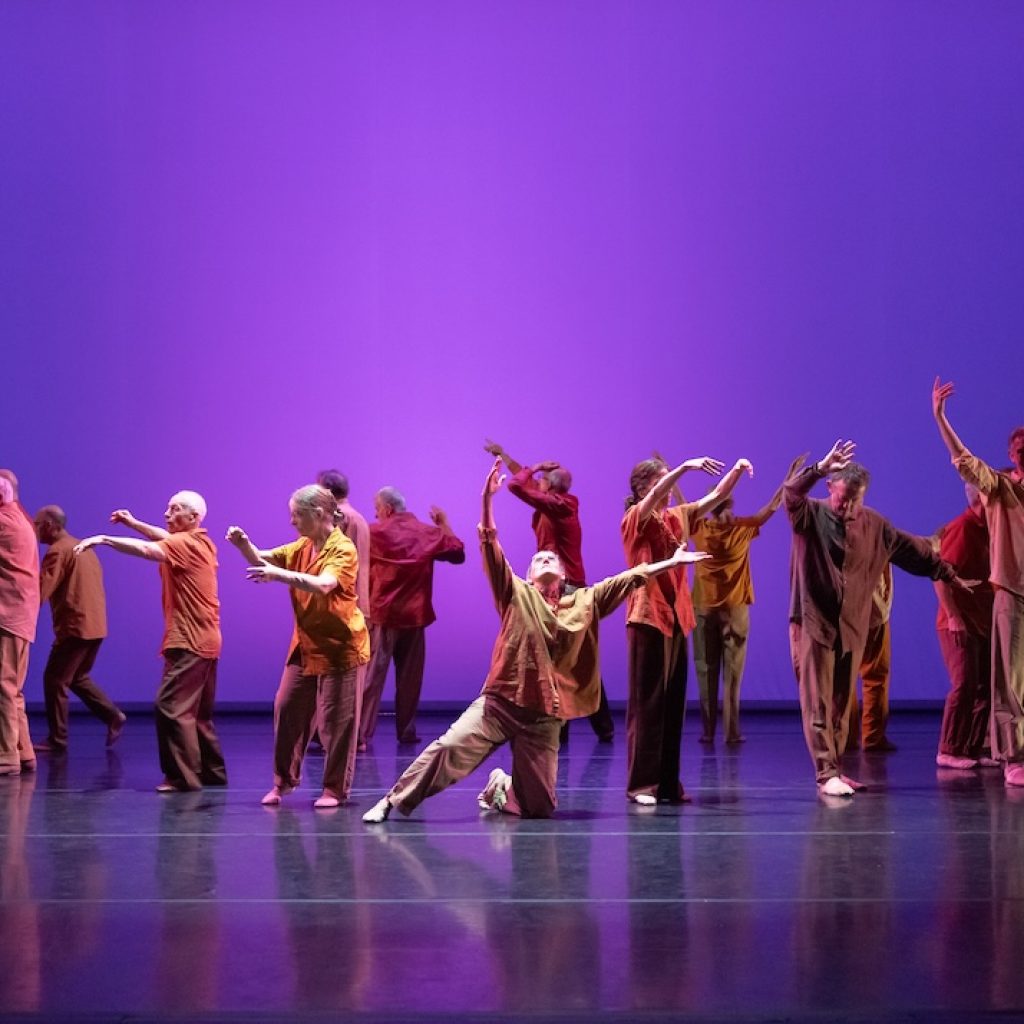 Dance for Parkinson's Performance Company in 'With love, Us xx' by Arielle Smith (2025). Re-Play at Holloway Production Studio, Mulryan Centre for Dance. Photography by ASH.