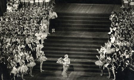 The Royal Ballet School Founder Dame Ninette de Valois at her retirement Gala at the Royal Opera House. Photographed by Donald Southern.