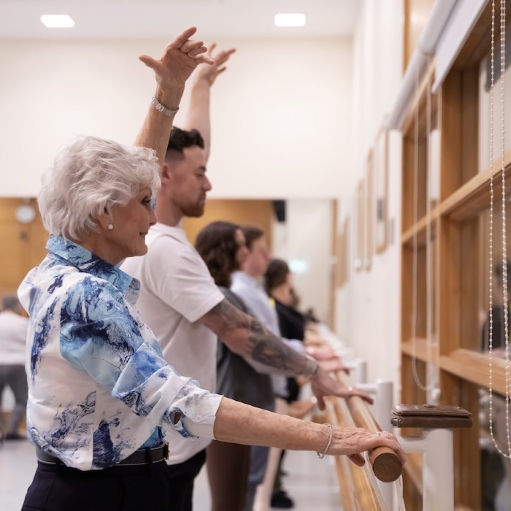 Angela Rippon and Kai Widdrington at The Royal Ballet School for Let's Dance 2025. Photo by Rachel Cherry.