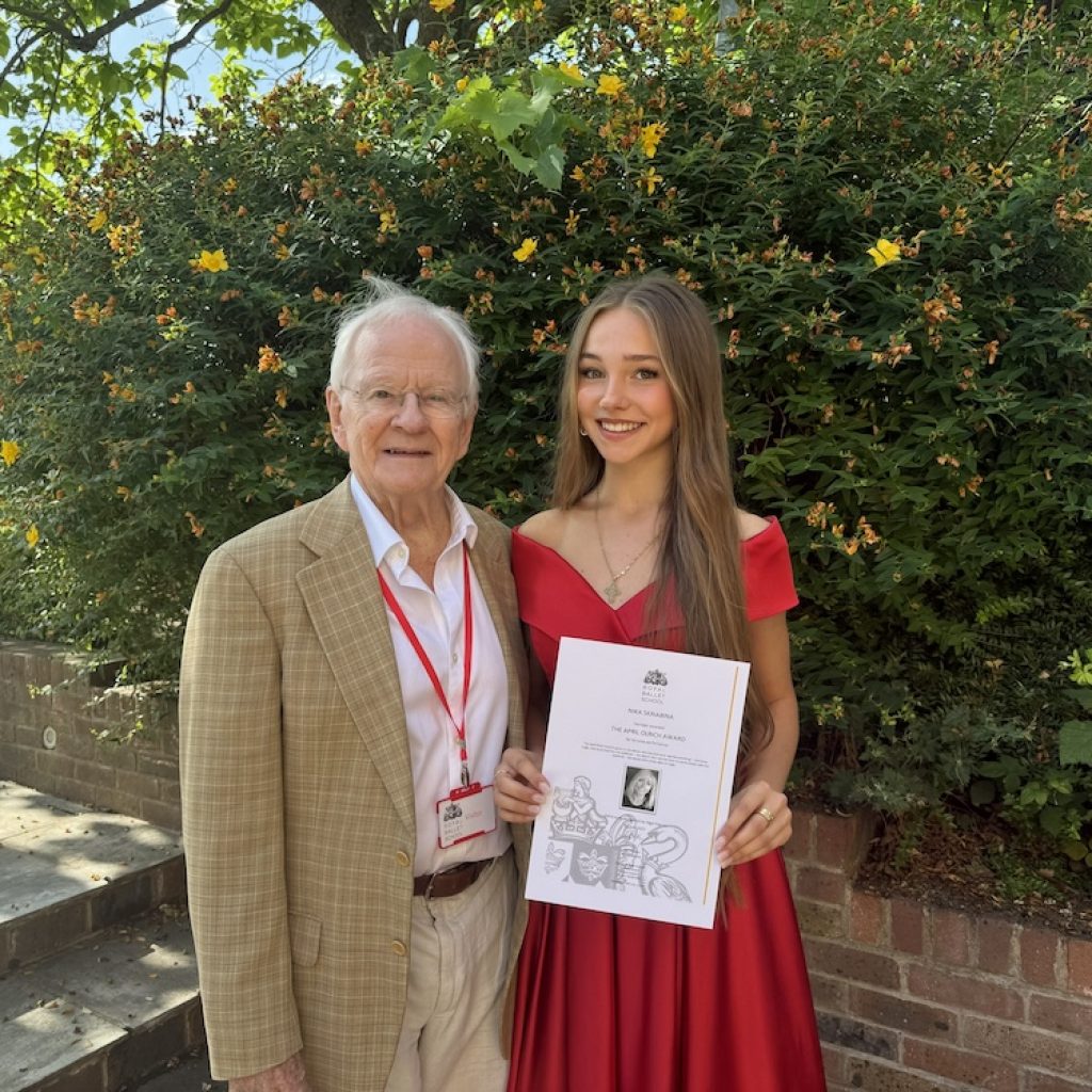 The April Olrich Award. Photo courtesy of The Royal Ballet School.