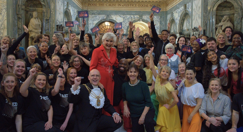 Angela Rippon (center). Photo courtesy of Let's Dance.