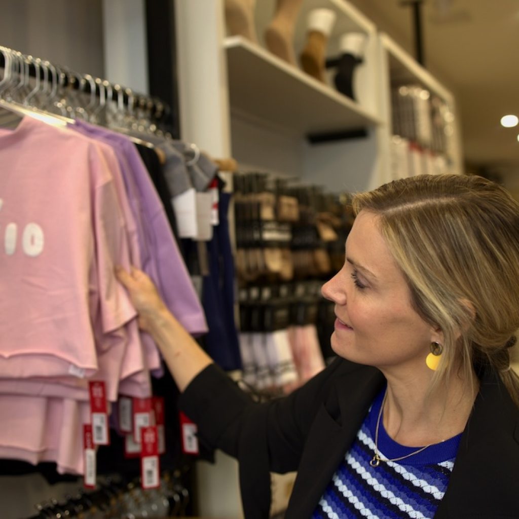 Dance Informa Editor Deborah Searle at the Capezio London store. Photo by Dance Informa.