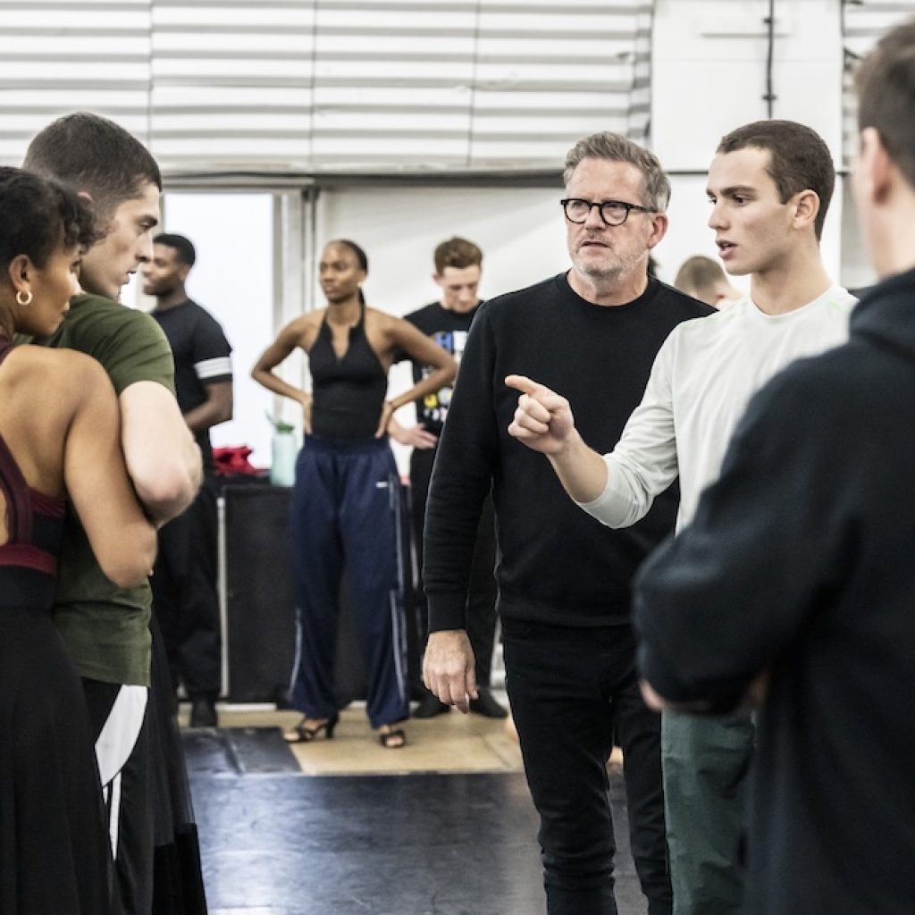Matthew Bourne in rehearsal with the Company. Photo by Johan Persson.