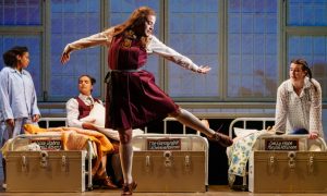 Robyn Sinclair (Darrell Rivers), Molly Cheesley (Alicia Johns), Rebecca Collingwood (Gwendoline Lacey), Bethany Wooding (Sally Hope). Photo by Steve Tanner.
